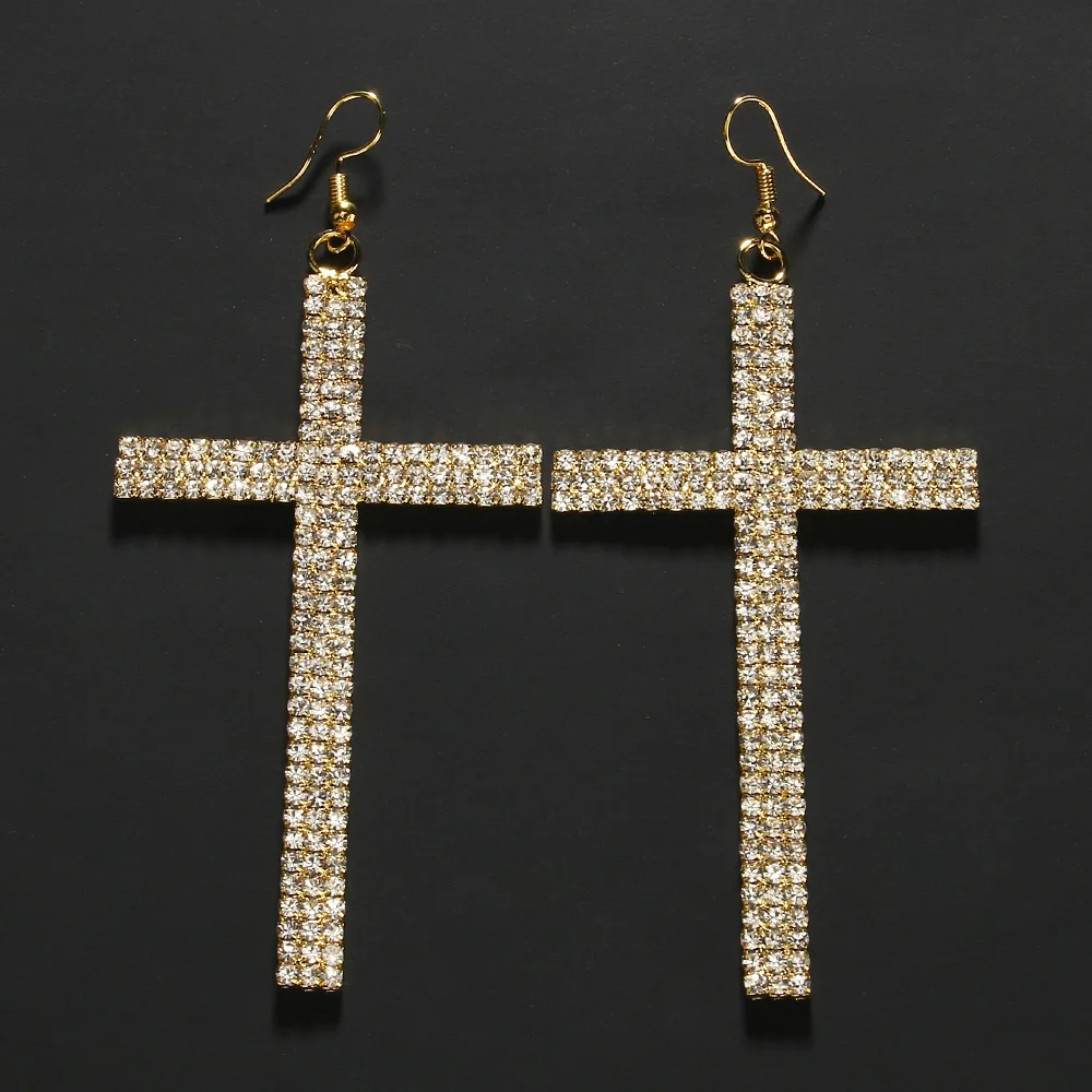 أقراط متدلية من الستونيفانز للنساء ، خطاف أذن ، حجر الراين ، كبيرة الحجم ، مجوهرات شخصية ، هدية الزفاف ، الموضة