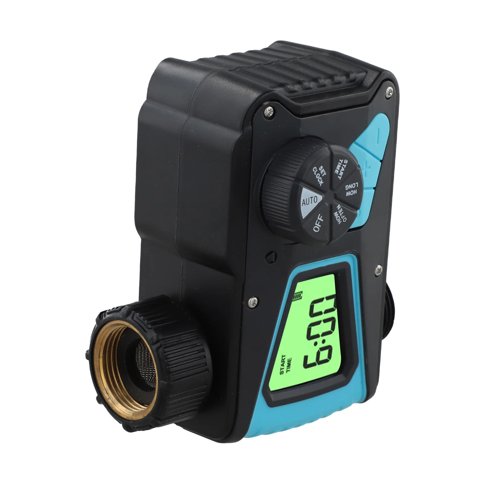 

For Outdoor Plants Gray Black Automatic Sprinkler Timer Customizable Watering Schedule Large Display Screen For Balcony Plants