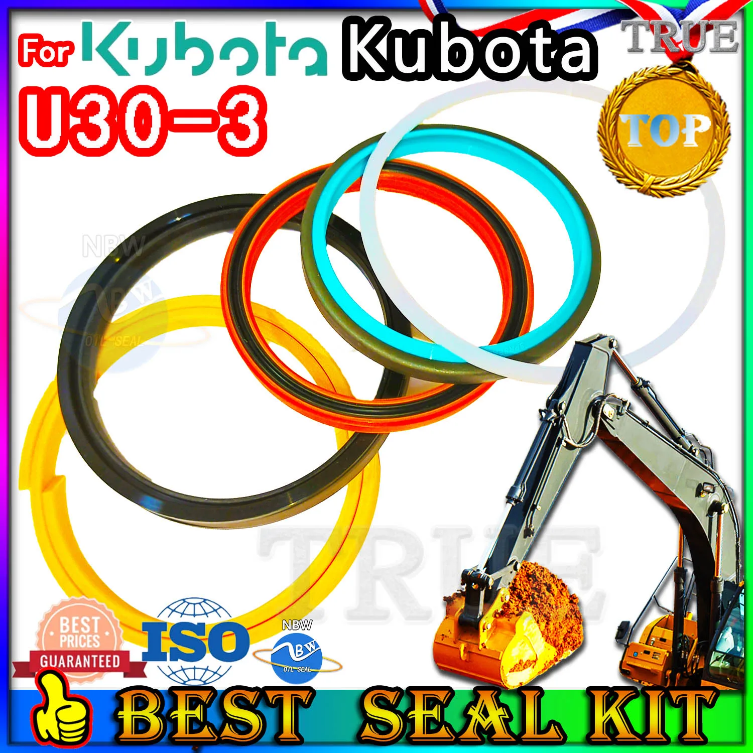 For Kubota U30-3 Oil Seal Repair Kit Boom Arm Bucket Excavator Hydraulic Cylinder U30 3 Factory Direct Sales wholesale Wheel