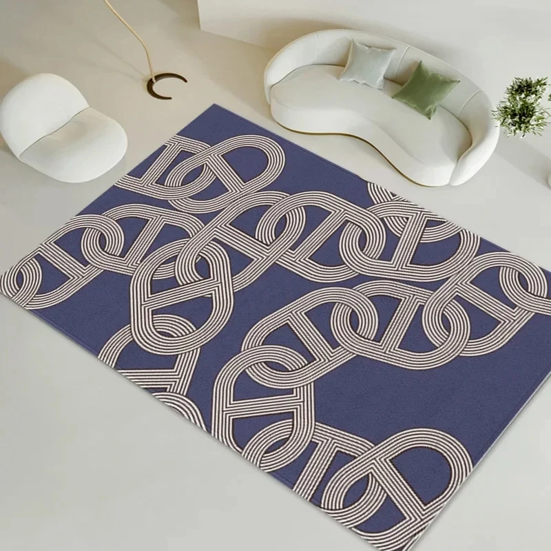 French Minimalism Large Carpets for Living Room Bedroom Decor Flannel Rugs Balcony Sofa Area Rugs Non-slip Floor Mats Washable