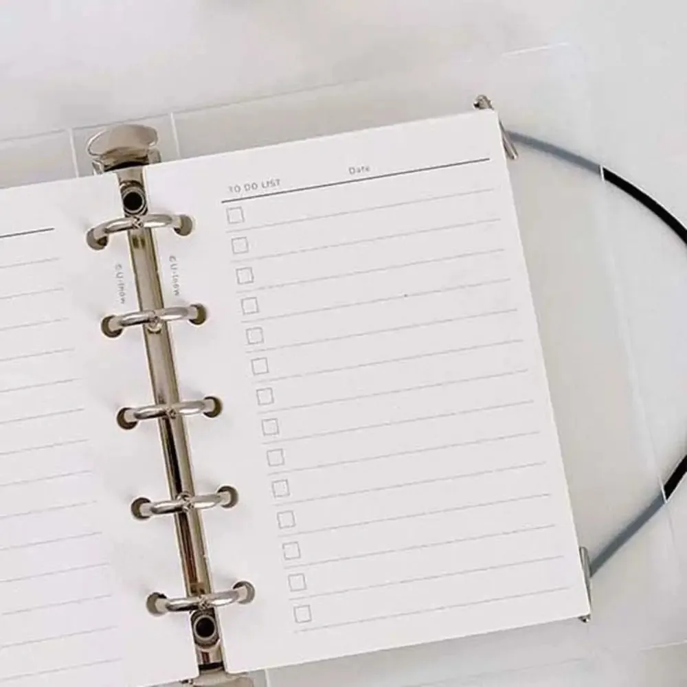 50 Vellen M5 A8 Losbladige Notebook Navulpapier 5-gat Index Binnenpagina Kaarten Innerlijke Navulling Bindmiddel Papier Pagina's Blanco Briefpapier