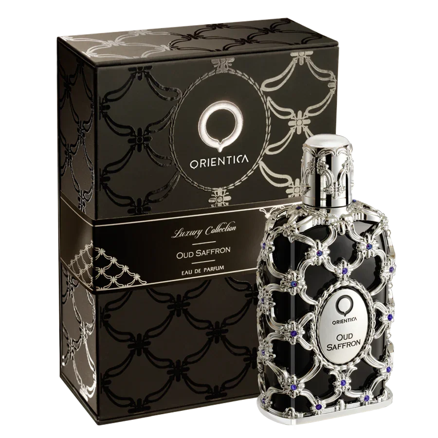 Orientica Oud Saffron EDP 80ml – Perfume unisex de larga duración y dulce, cálido ámbar, ideal para regalo de Navidad de Acción de Gracias de Halloween