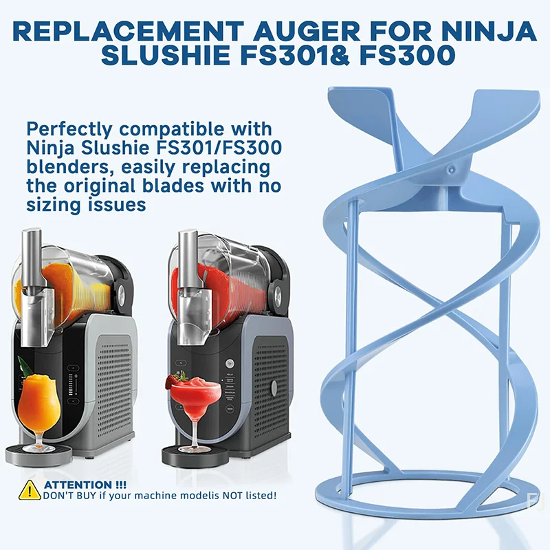 BPA-Free Replacement Auger for Ninja Slushie Models FS301 & FS300, Essential Machine Parts & Accessories