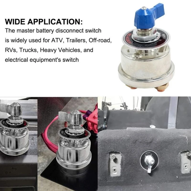 Versatile 12/24V Battery Shut Switches Automotive Power Switches for best Power Control in Boats RVs & Trucks