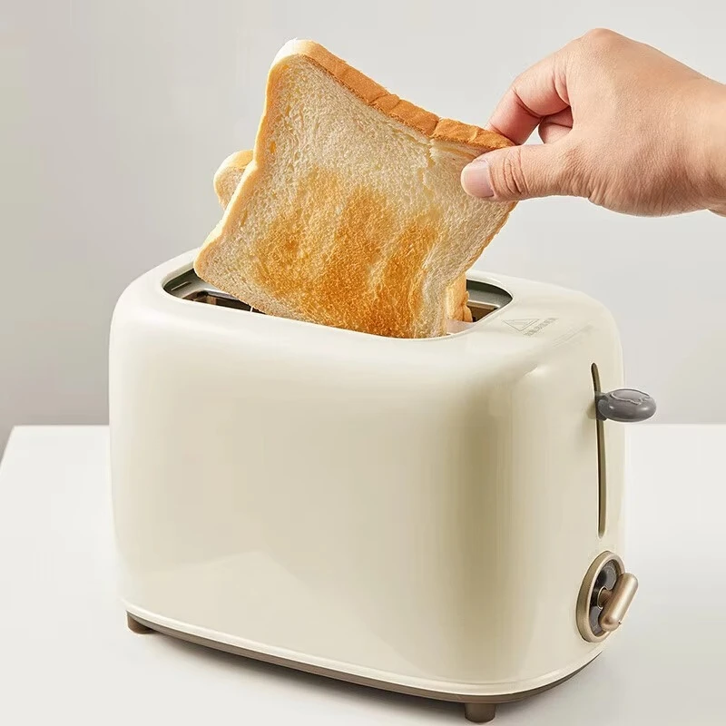 

Electric Household Bread Maker with English Operating Language Breakfast Sandwich Toaster & Plastic Bread Slicer