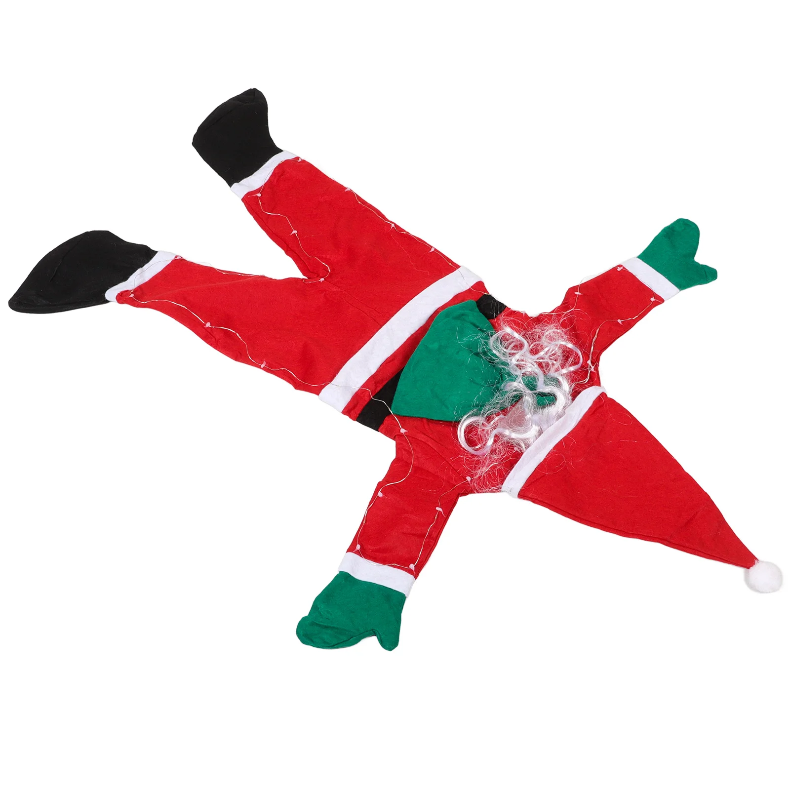 

Christmas Ornament Santa Claus Hanging Decor Xmas Decoration Tire Cover Car Accessories Party Home Light Up Gift