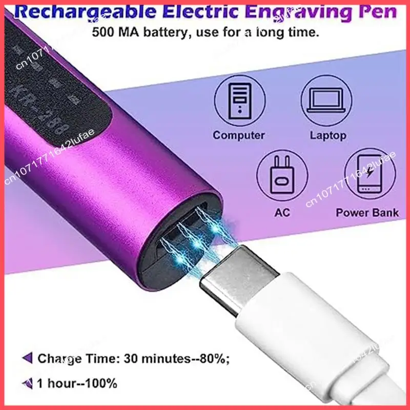 

B52C Electric Engraving Pen Kit Cordless Rechargeable Grinding Pen DIY Rotaryetching Pen With 36 Bits Fit For Carving Glass