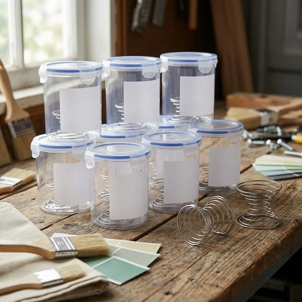 800ml Paint Storage Containers, 8‑Pack, Reusable Bucket For Leftover Paint, Household Renovation And Touch‑Up Repair