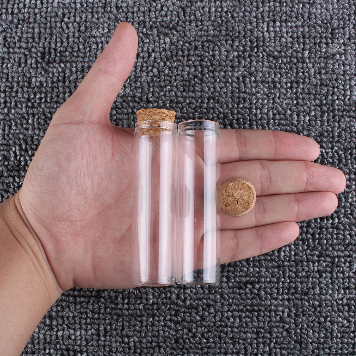 300 pieces 20ml 22x80mm Transparent Glass Test Tube with cork stopper Spice Jars for Wedding Gift Art DIY Crafts