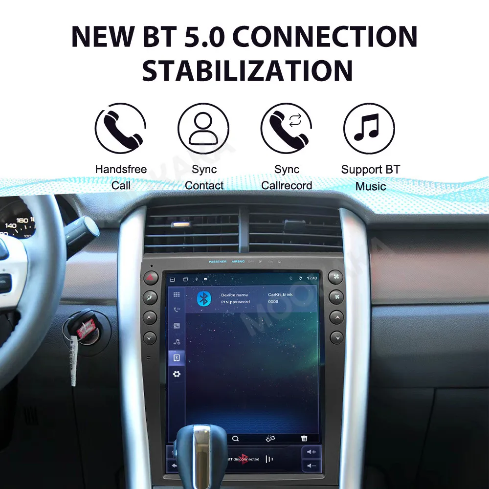 Autozubehör Radio für Ford Edge 2011-2014 Android Auto GPS-Navigation Multimedia-Stereo-Empfänger Haupteinheit Offline-Karten