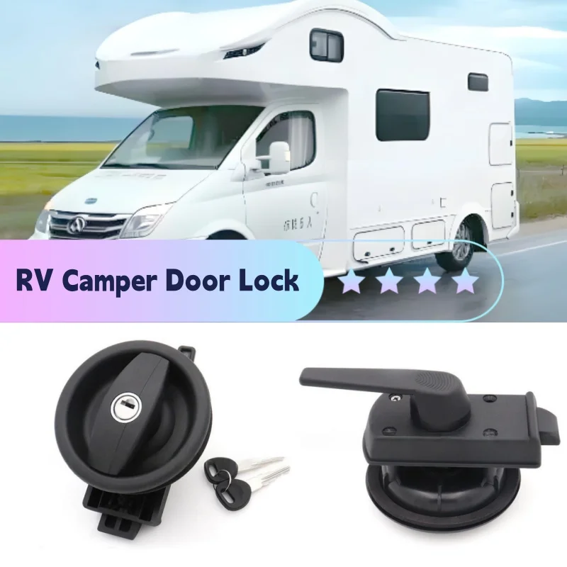 RV قفل باب التخييم C/W برميل اليد اليسرى مع 2 مفاتيح ل Vecam Zadi قافلة متنقل مزلاج الباب الملحقات