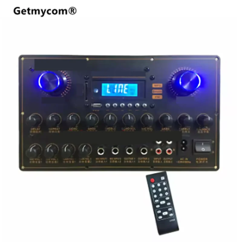 High-power power amplifier board, stage speaker 2.0 power amplifier board 400W with Bluetooth 220V active power amplifier board