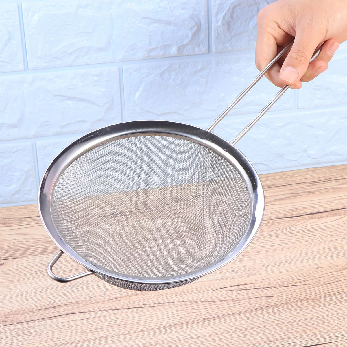 

3 pcs Stainless Steel Strainers 8Cm 10Cm 18Cm Dense Mesh Food Strainer Sieve Kitchen Mesh Strainers For Oil Residue Filtering