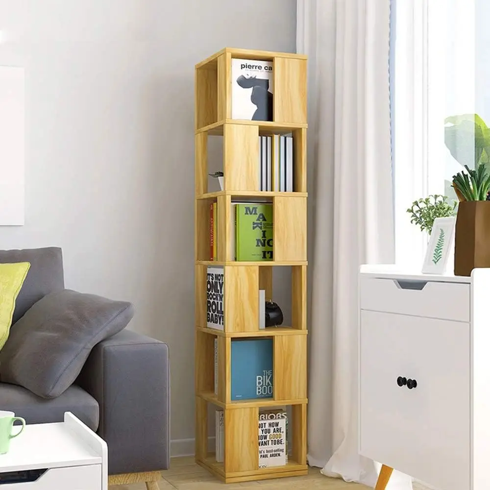 

Rotating Bookshelf, Floor Rack Simple Bookcase Student Multi-Function Creative Bookshelf for Living Room