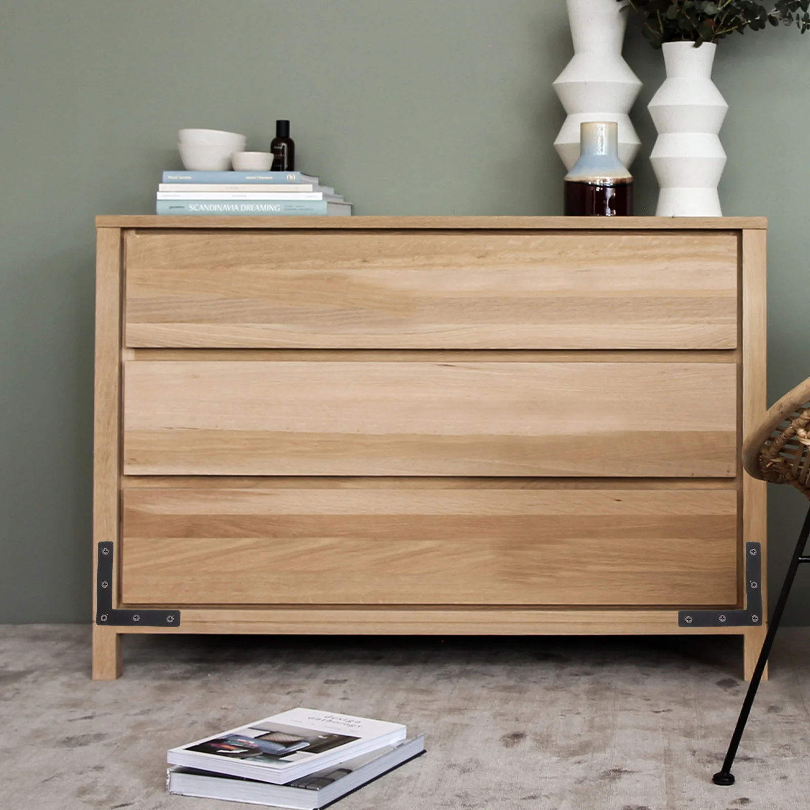 Suporte de prateleira tipo l, 20 peças, ângulo reto, suporte de canto, alta capacidade de carga, fácil de usar, acessório de móveis