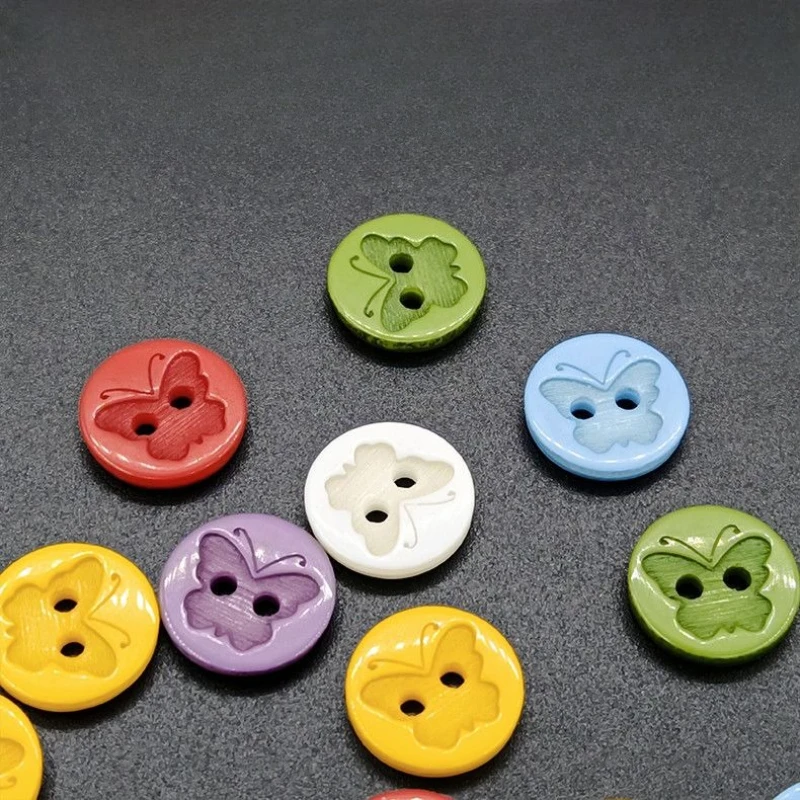 Two-eye buttons shirt  chiffon shirt buttons butterfly  dress decorativeDIY hand sewn buttons