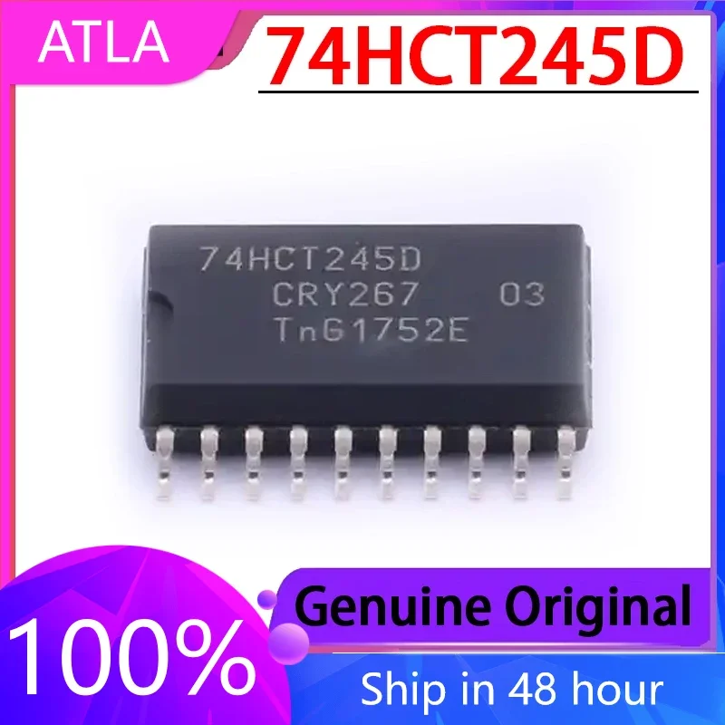 10PCS Original 74HCT245D 74HCT245D,653 SOIC-20 Tri State Output Eight Bus Transceiver Chip