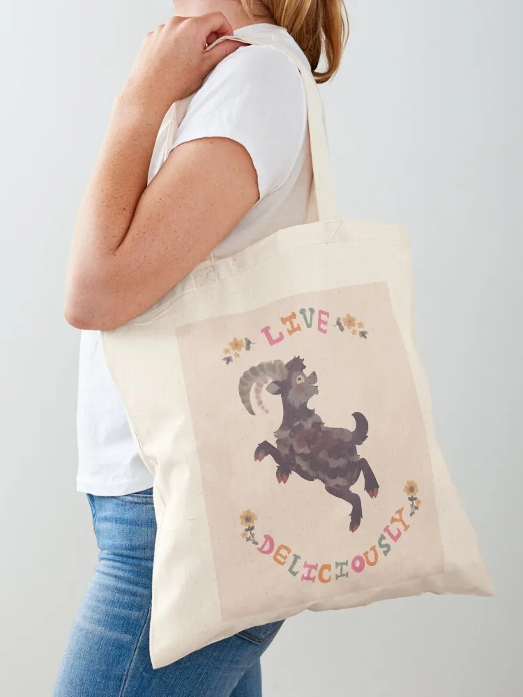 Live Deliciously 2 Tote Bag shopping cart bags canvas tote bag shopping bags foldable Shopping bags