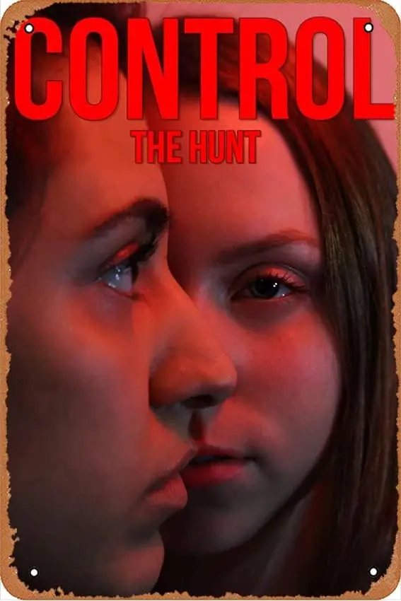 사냥 제어 영화 금속 표지판 장식 빈티지 금속 주석 표지판, 다리미 페인팅 벽 장식, 레스토랑 바 카페 클럽, 12x8 인치