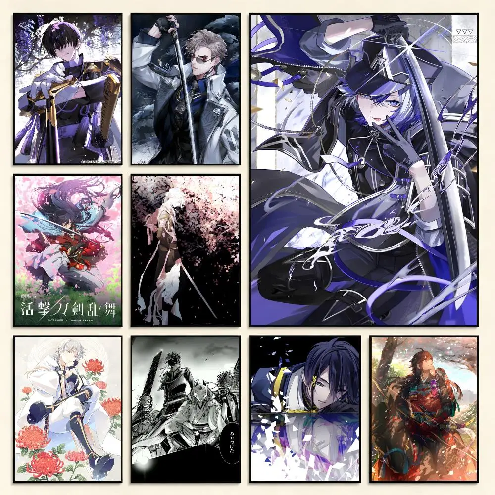 Historical game Touken Ranbu Poster Series Print Unframed Aesthetic Wall Decor Gift Living Room Bedroom