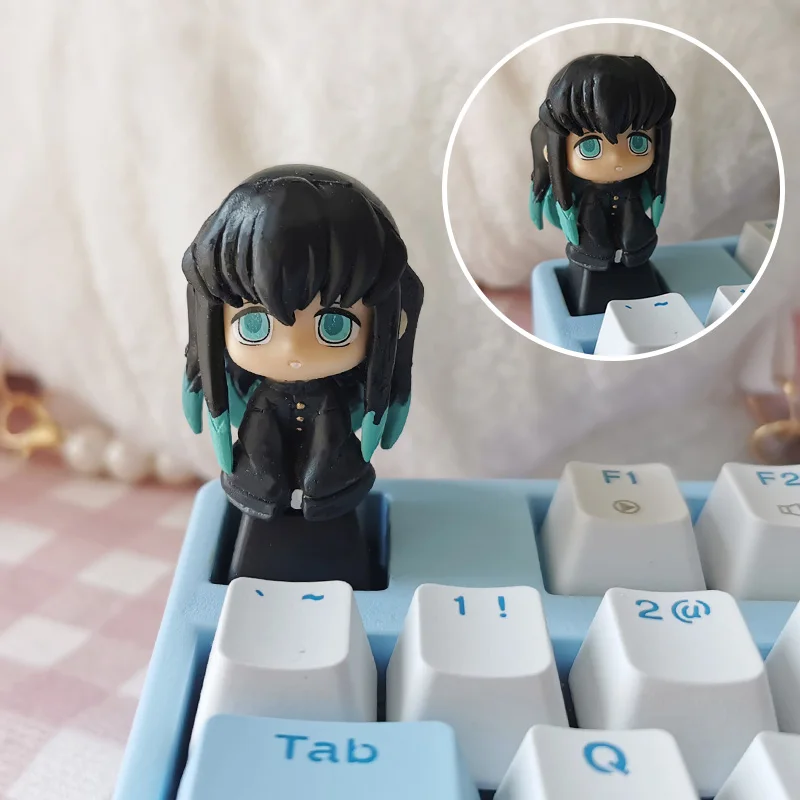 Ghost Slayer Blade You Bean Charcoal Jiro Personalized Keycap Mechanical Keyboard Transparent Creative Single Anime Girl Cute