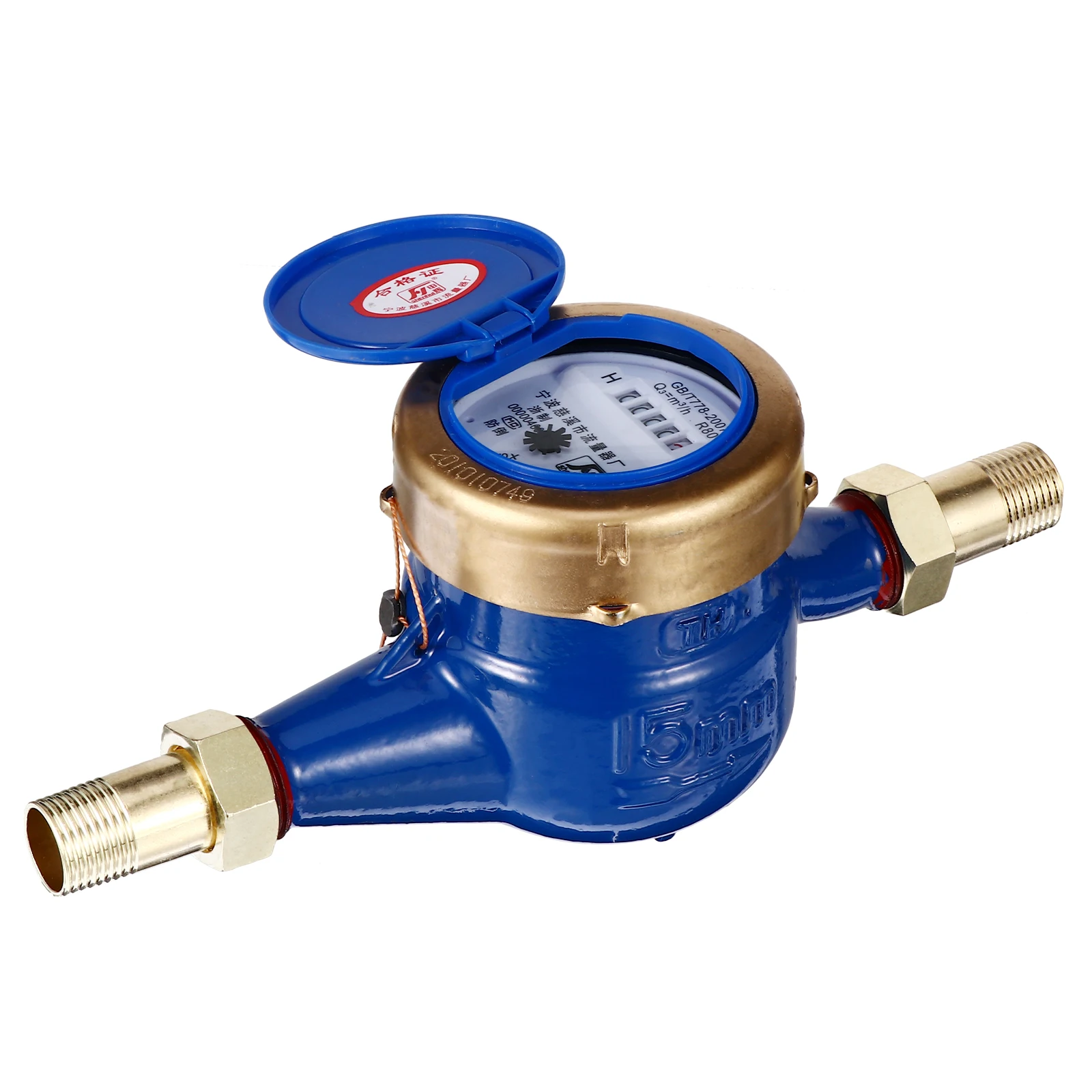 

1pc Cold Water Meter Metal Digital Tap Engineering Garden Home Sturdy Iron Wide Range Small Flow Easy Install