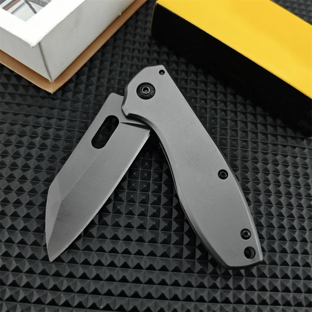 Pocket Knife DA103 Folding Knife 5Cr13Mov Blade Grey 420 Handle Camping Hunting Tactical Knife Survival Self Defense Tool Gifts