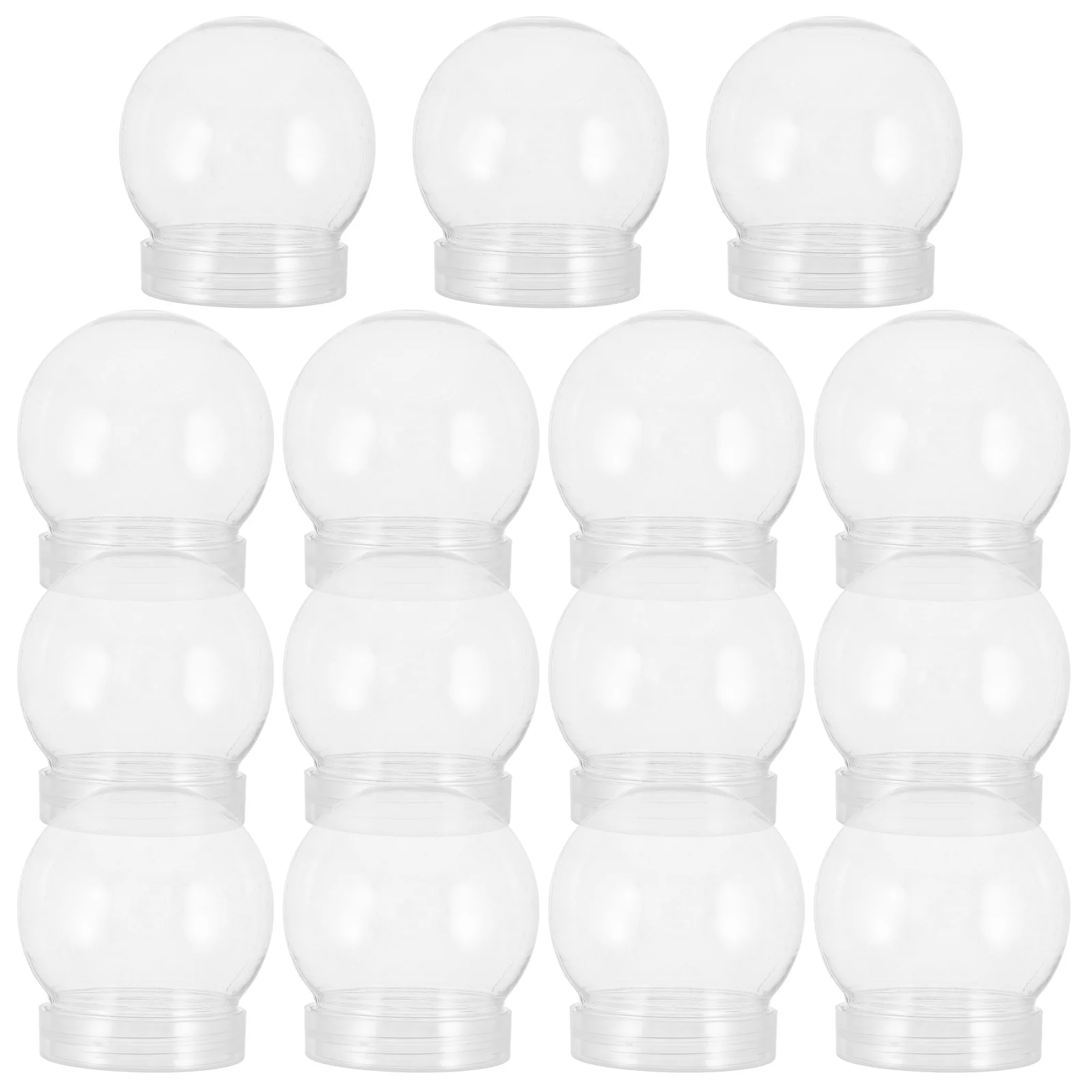 

15 Pcs Plastic Tailgate Snowglobes Make Your Own Filling Christmas Supplies Kit Child Clear