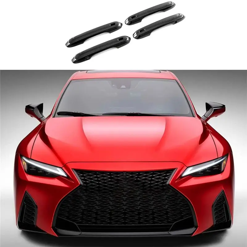 

AEE5-Carbon Fiber Exterior Door Handle Cover&Door Bowl Car Sticker Outside Accessories Trims For Lexus 350 RX350H 500 2023+