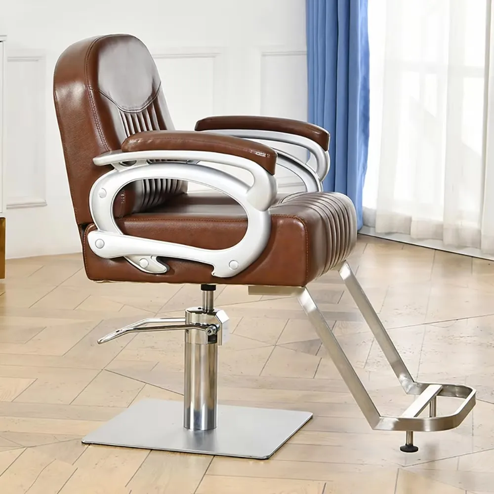 Silla de peluquero de lujo estética, Silla de salón de moda cómoda y delicada, diseño ergonómico, muebles de salón Barberiav