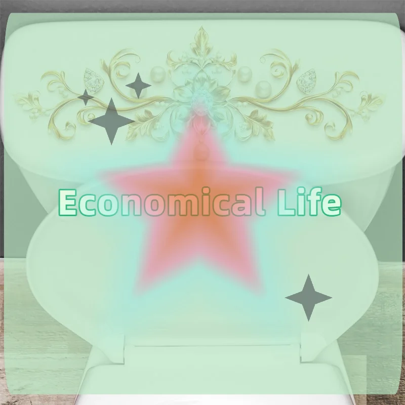 [MOA]1PC New Gold Pattern Diamond Crown Bathroom Toilet Sticker Toilet Bucket Decorative Stickers Beautify[MOA]
