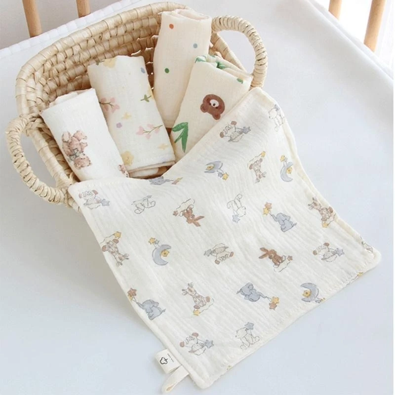 Toalla toalla saliva Cartoon estampado Toalla toalla transpirable Toalla lavado mano paños