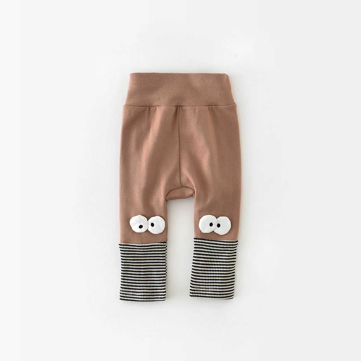 2024 Fashion Infant Spring Thin Cartoon Leggings Boy Girl Children High Waist Splicing Striped Pants Baby Cotton Casual Trousers 4