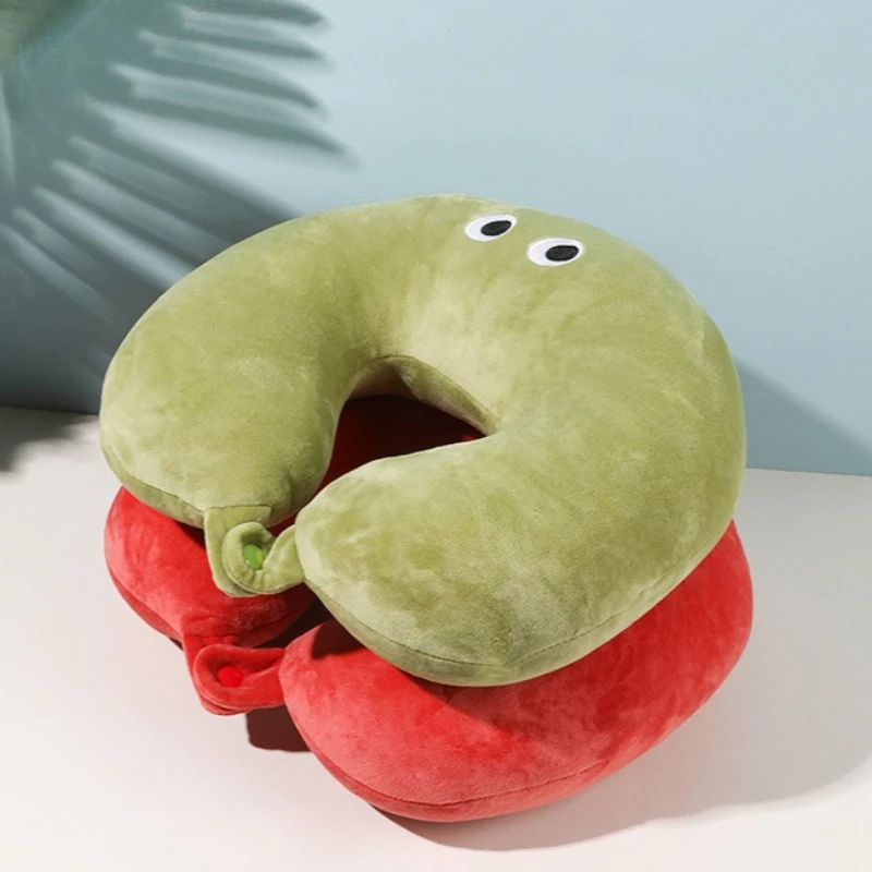 Deformable Cute Crab U-shaped Pillow Cushion Foam Particle Pillow Cartoon Multifunctional Doll Neck Support Pillow