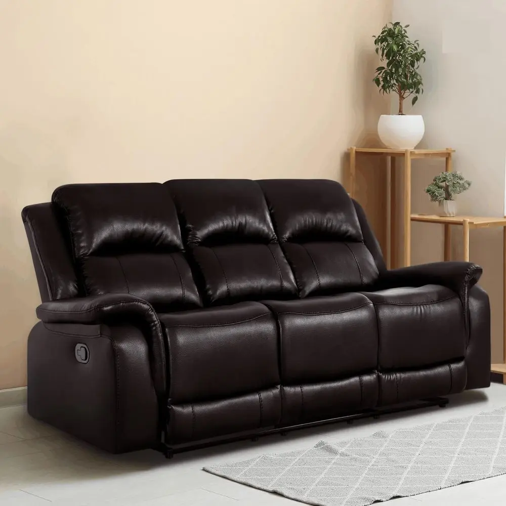 

Katie Black Faux Leather Oversized Sofa, Ultimate Comfort for Home Theater amp Luxe Lounging, Plush Cushioning, Easy Assembly