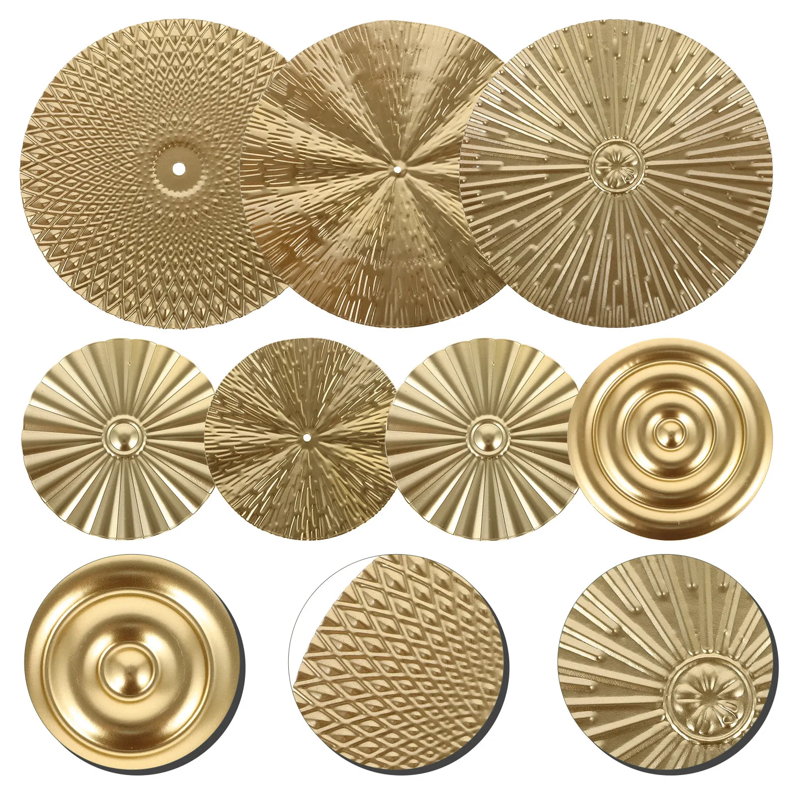 

1 set 1 Set Golden Circle Wall Art Metal Round Decor For Living Room Bedroom Bathroom Modern Home Decor Wall Accessories
