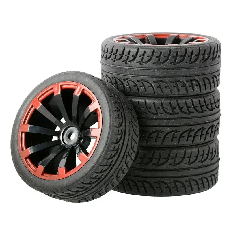65MM 1/10 RC Racing Car Tires On Road Touring Drift Car Tyre Wheel for Tamiya TT01 TT02 XV01 TA06 PTG-2 HPI WR8 Kyosho HSP 94123
