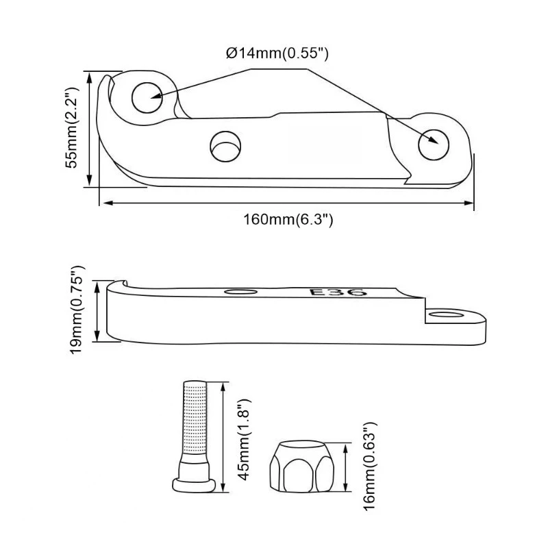 Car modification parts, enlarged steering angle, drift lock, racing steering lock, adapter