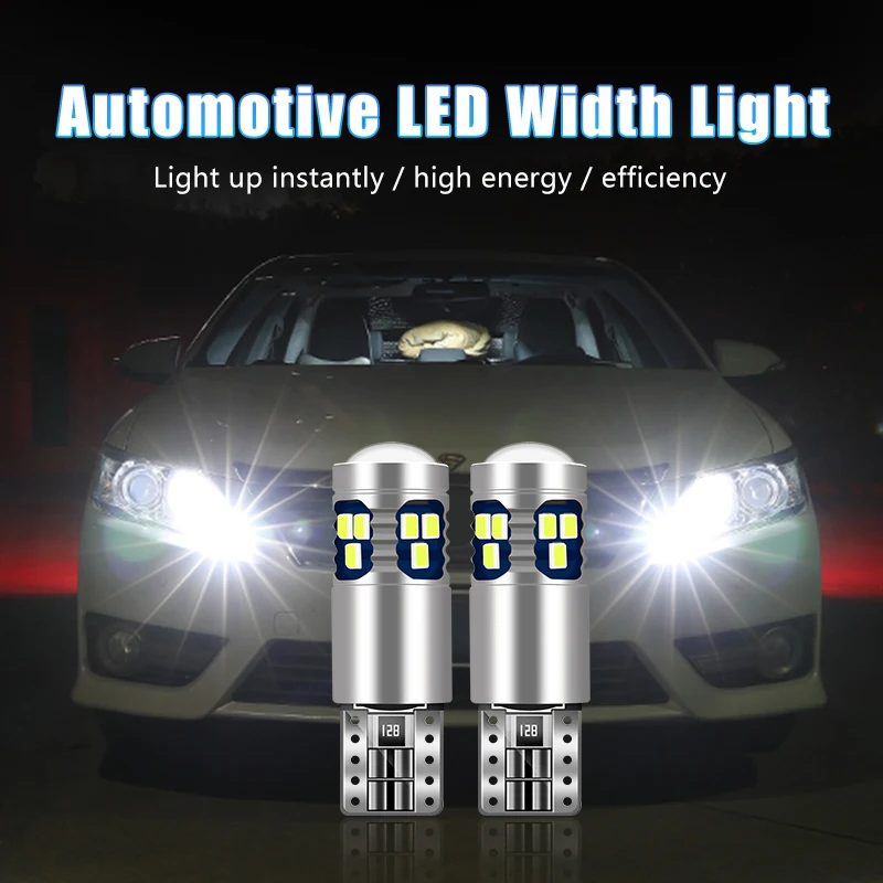 For Volkswagen VW Golf 4 5 6 7 MK4 MK5 MK6 MK7 Polo 6R 9N Passat Scirocco R 2pcs T10 LED Bulbs Car Position Width Parking Light