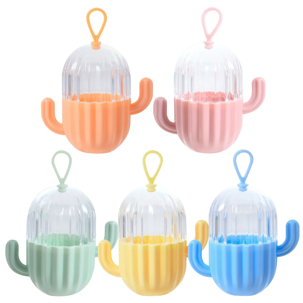 5 قطع من صندوق تخزين البيض، حاوية إسفنجية محمولة، حامل إسفنجة للمكياج، حاويات للسفر، كريم أساس للبيض