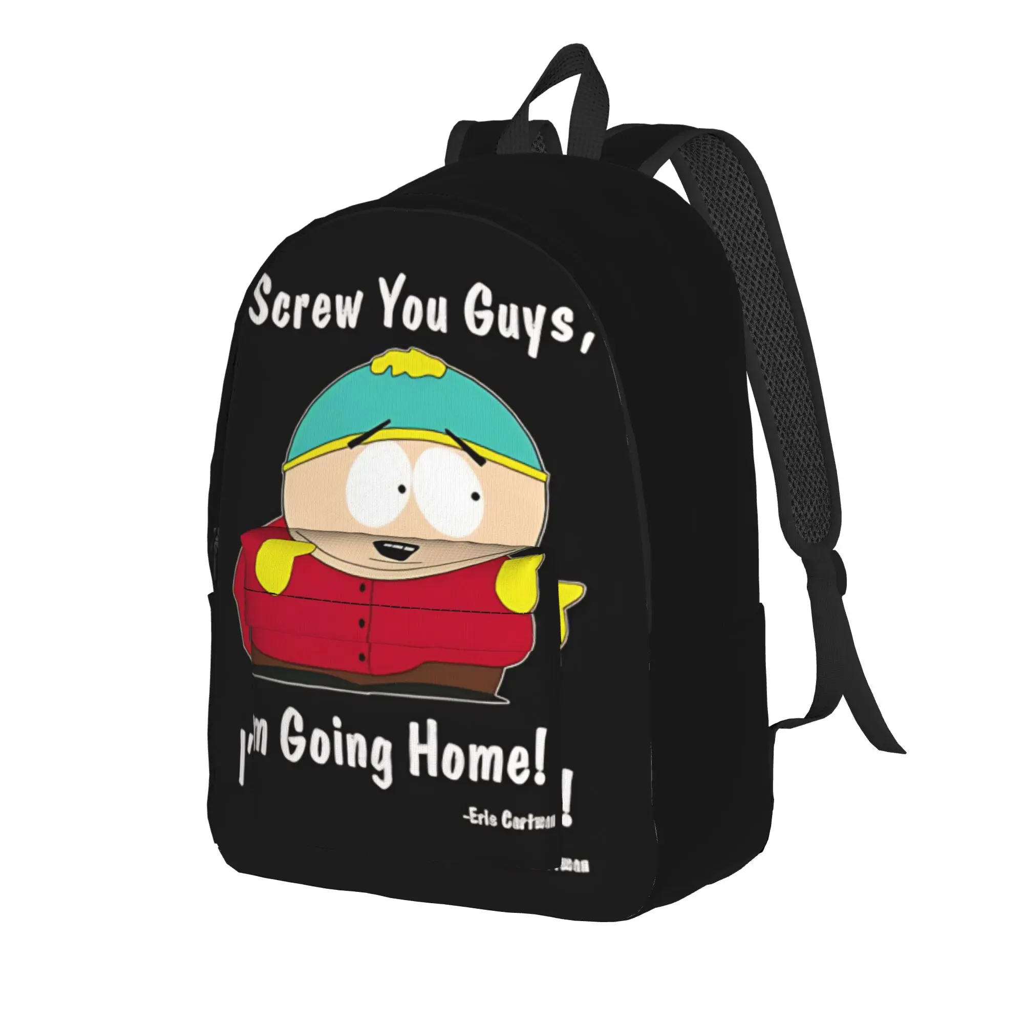 S-South Park Handbag Back to school season Bold Color Block Cartoon Art   Light Backpack