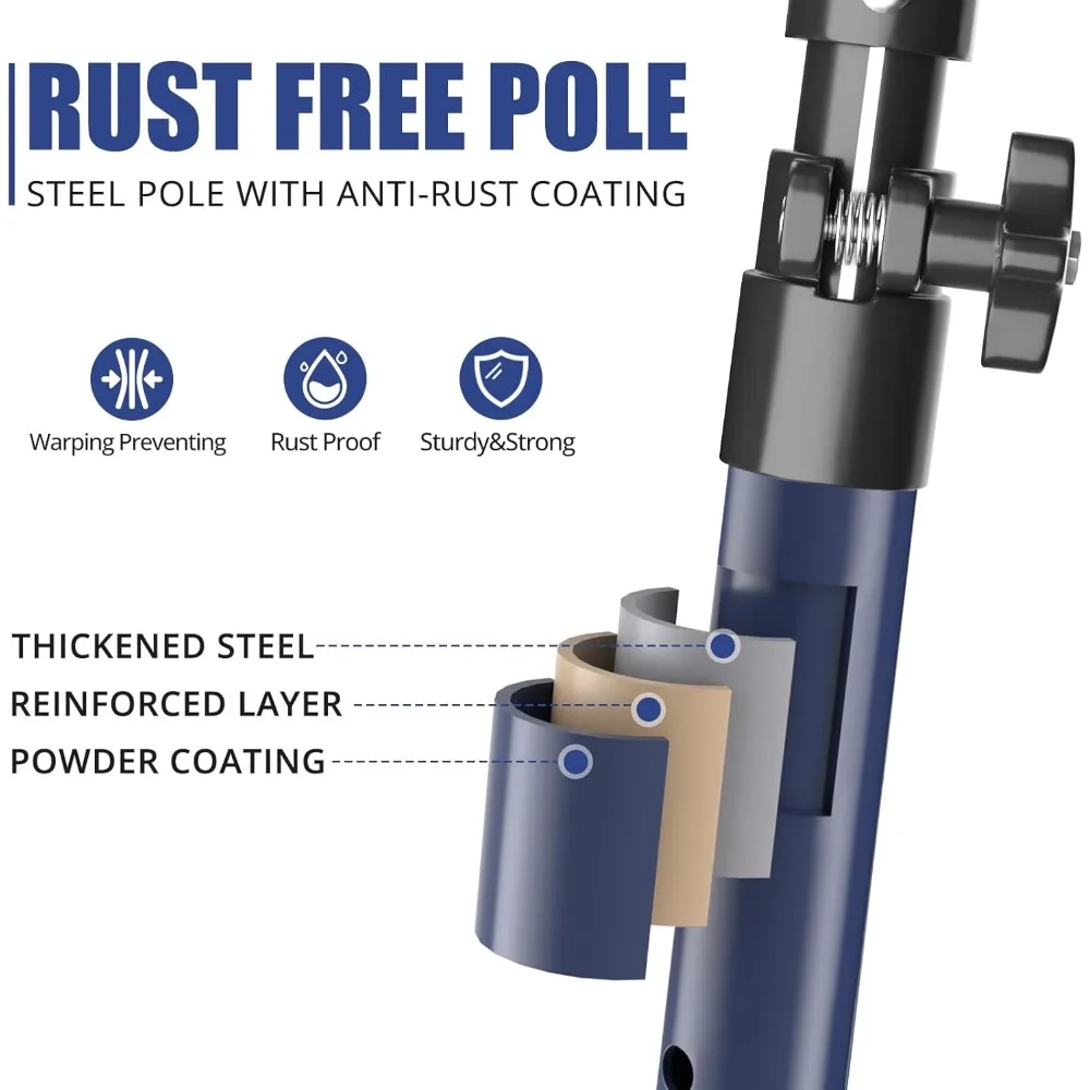 Adjustable Heavy Duty Support Poles for Cabinet Installation, Extendable from 49.2 to 114.2 Inches, Pack of 2