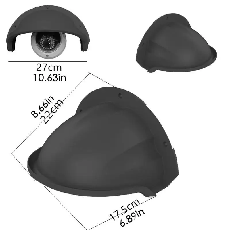 غطاء كاميرا ظل المطر والشمس، واقي كاميرا الأمان، غطاء مطر مقاوم للغبار للاستخدام الداخلي أو الخارجي، سقف واقي لكاميرا الأمان