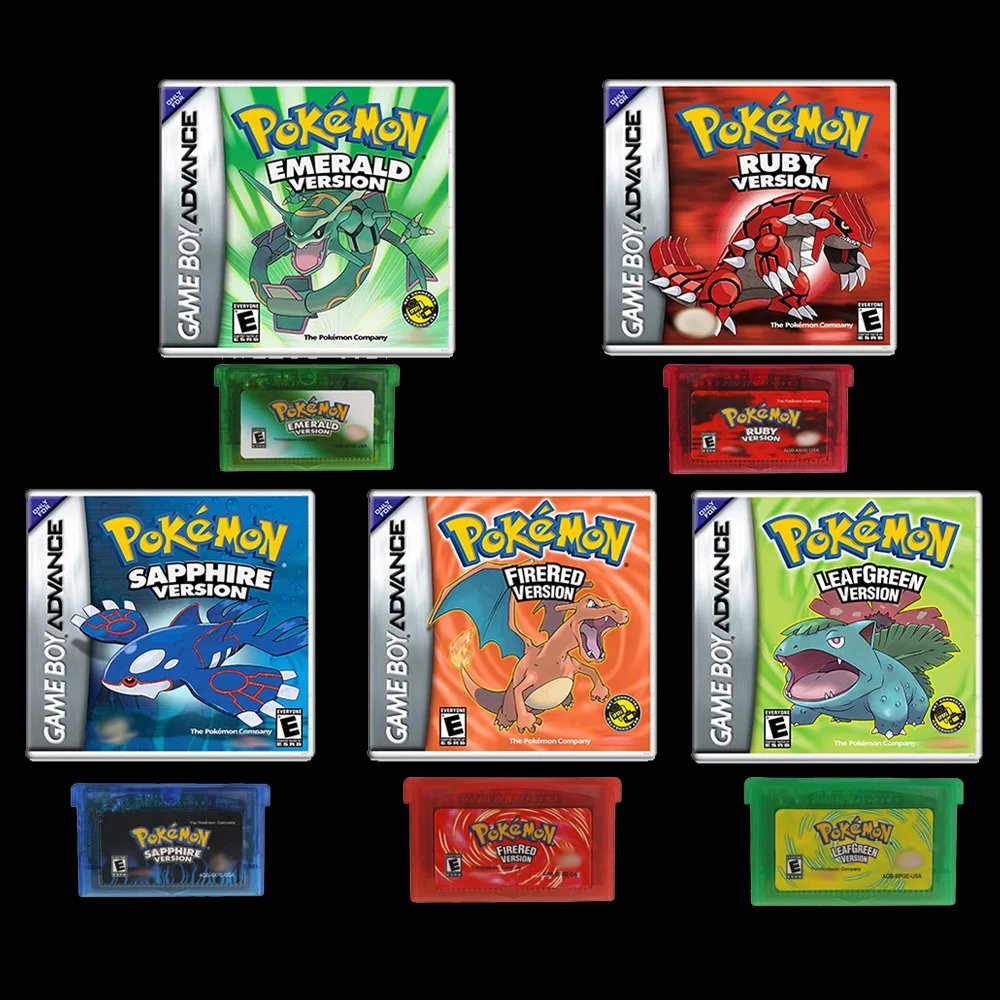 

Игровая карта на английском языке Emerald Sapphire Series GB NDSL GBC GBA GBM SP Ruby Firered Видеокартридж Консольная игровая карта