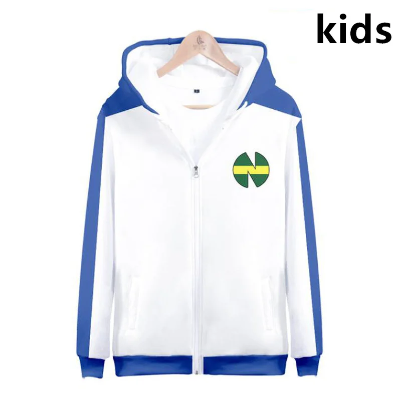 Anime Captain Tsubasa Ozora Tsubasa Kojiro Hyuga Costume Kids Hoodie Zipper Hooded Jacket Soccer Jerseys Uniform Child Clothes