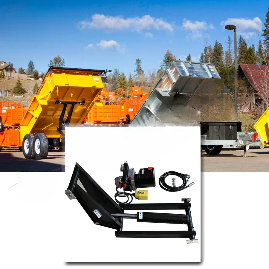 

Hot Sales 3-Ton (6,000 Lb) Dump Trailer Hydraulic Scissor Hoist Standard Kit 10-Ton Dump Truck Lift Hydraulic Cylinder