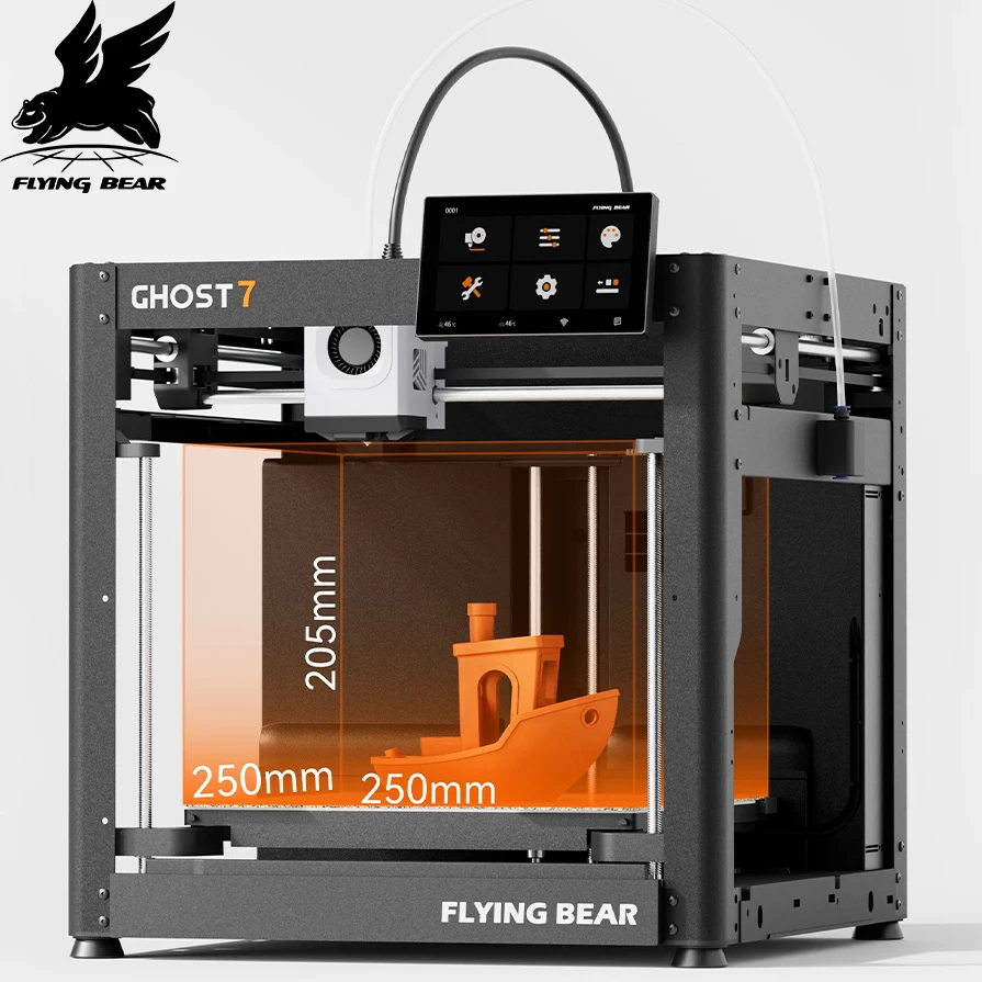 3D-принтер FlyingBear Ghost7: высокая скорость 600 мм/с, автоматическая замена платформы, 300 ° 3D-принтер C Hotend большого размера 372x382x380 мм