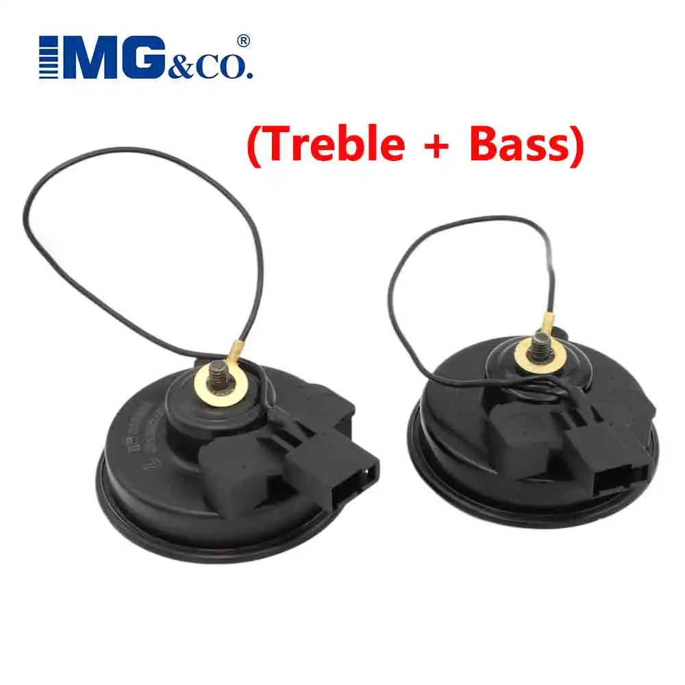 Universal Car Electric Horn Kit 12V 4A 110dB Waterproof Round Tweeter Tweeter For Japanese, American, German Packaging: 2pcs