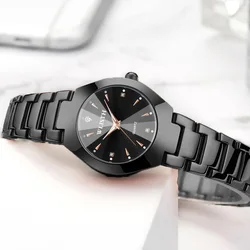 UTHAI Men's Watch Casual Couple Wristwatch Light Luxury Steel Band Waterproof Female Clock Women's Fashion Quartz Watches Gift