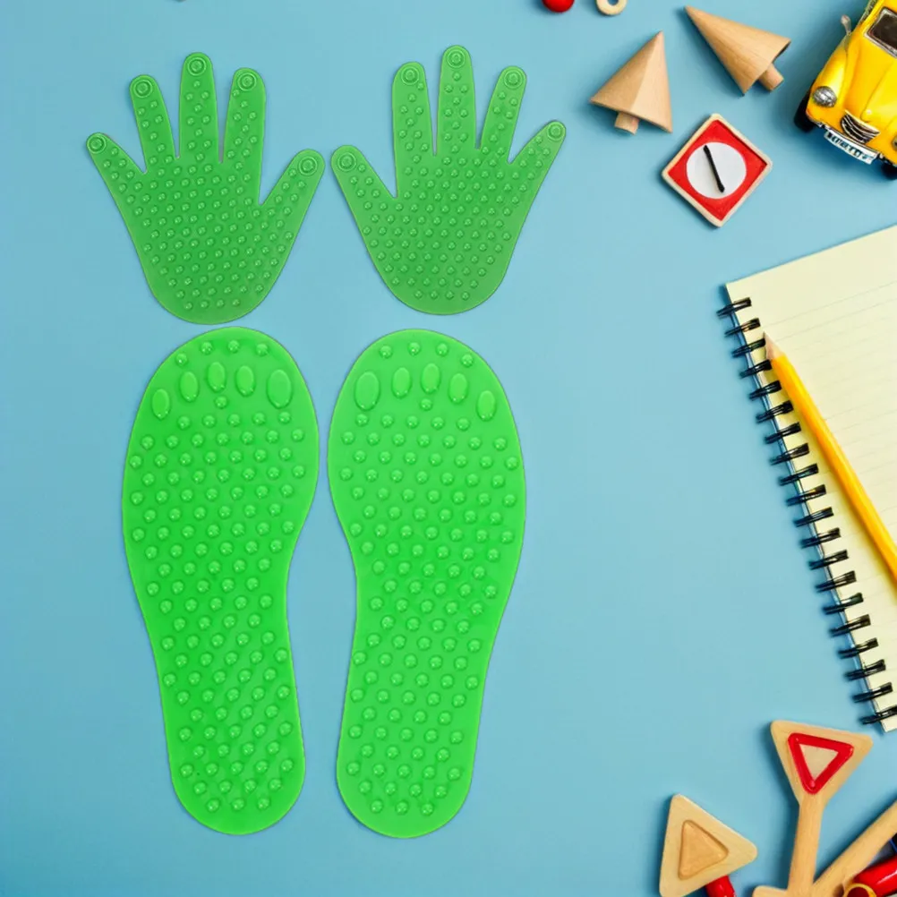 2Pairs Footprint Sensory Floor Markers Tactile Learning Tools for Kids Adults Sensory Integration Motor Skills Classroom